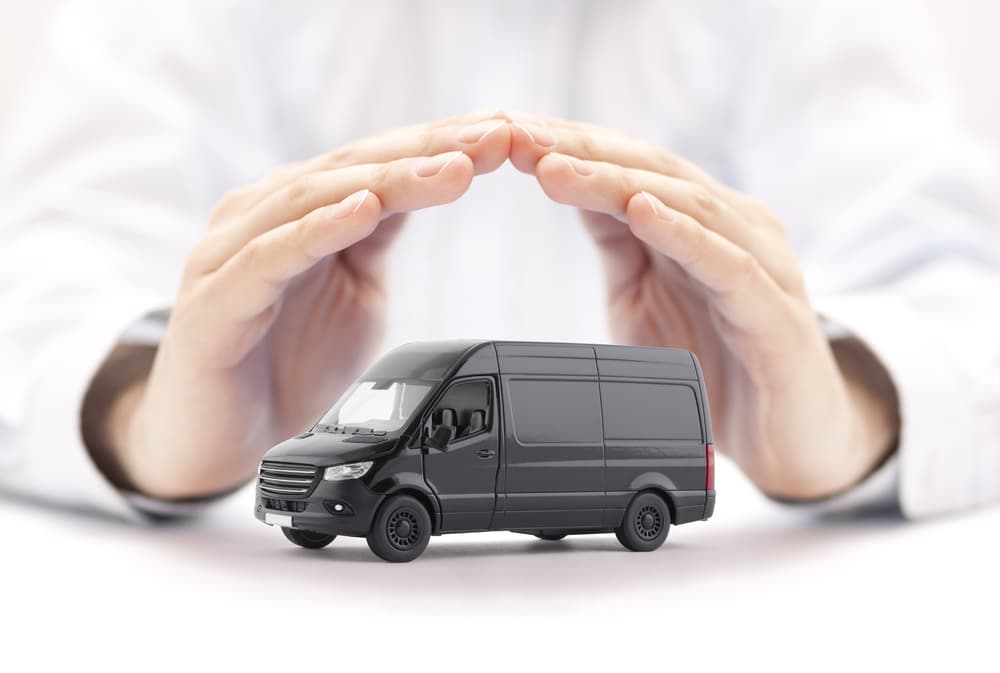Commercial truck on road